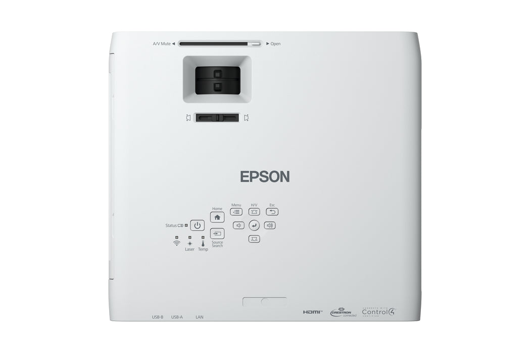 Epson EB-L270F, 5200 ANSI lumens, 3LCD, 1080p (1920x1080), 16:9, 787.4 - 7874 mm (31 - 310"), 0.9 - 9.1 m