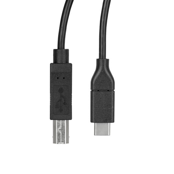 StarTech.com 10ft (3m) USB-B to USB-C Cable, Data Cord, USB 2.0, USB-C Data Transfer Cable, 3 m, USB C, USB B, USB 2.0, Male/Male, Black