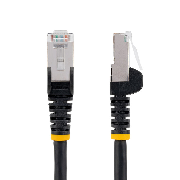 StarTech.com 1.5m CAT6a Ethernet Cable - Black - Low Smoke Zero Halogen (LSZH) - 10GbE 500MHz 100W PoE++ Snagless RJ-45 w/Strain Reliefs S/FTP Network Patch Cord, 1.5 m, Cat6a, S/FTP (S-STP), RJ-45, RJ-45, Black