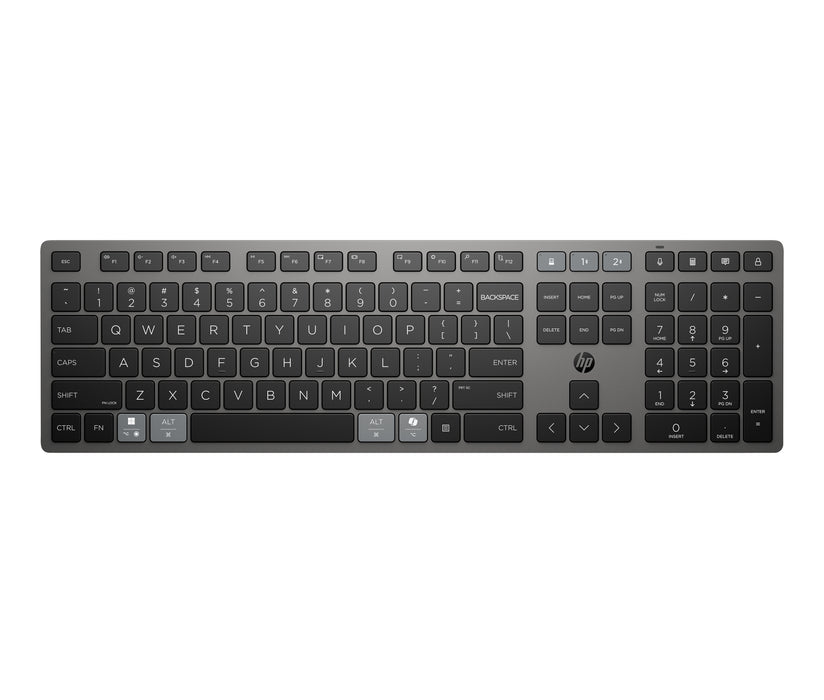 HP 725 Multi-Device Rechargeable Wireless Keyboard, Black