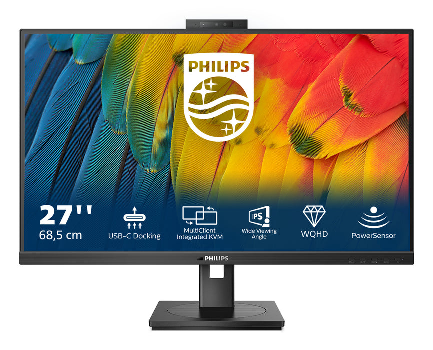 Philips 5000 series 27B1U5601H/00, 68.6 cm (27"), 2560 x 1440 pixels, Quad HD, LCD, 4 ms, Black