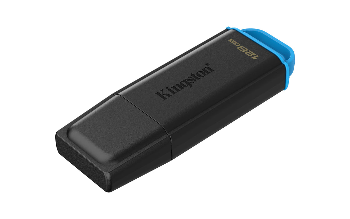Kingston Technology DataTraveler 128GB Portable USB 3.2 Gen 1 Exodia Black/Blue, 128 GB, USB Type-A, 3.2 Gen 1 (3.1 Gen 1), Cap, 8.96 g, Black, Blue