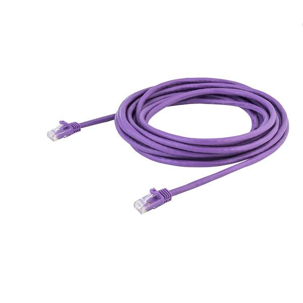 StarTech.com 5m CAT6 Ethernet Cable - Purple CAT 6 Gigabit Ethernet Wire -250MHz 100W PoE RJ45 UTP Network/Patch Cord Snagless w/Strain Relief Individually Tested, 5 m, Cat6, U/UTP (UTP), RJ-45, RJ-45, Purple