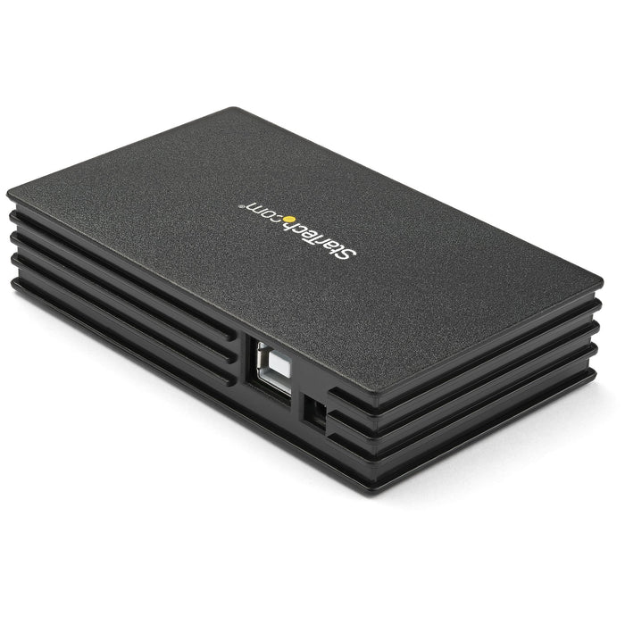 StarTech.com 4 Port Black USB 2.0 Hub - TAA, USB 2.0 Type-B, USB 2.0, 480 Mbit/s, Black, Plastic, Power