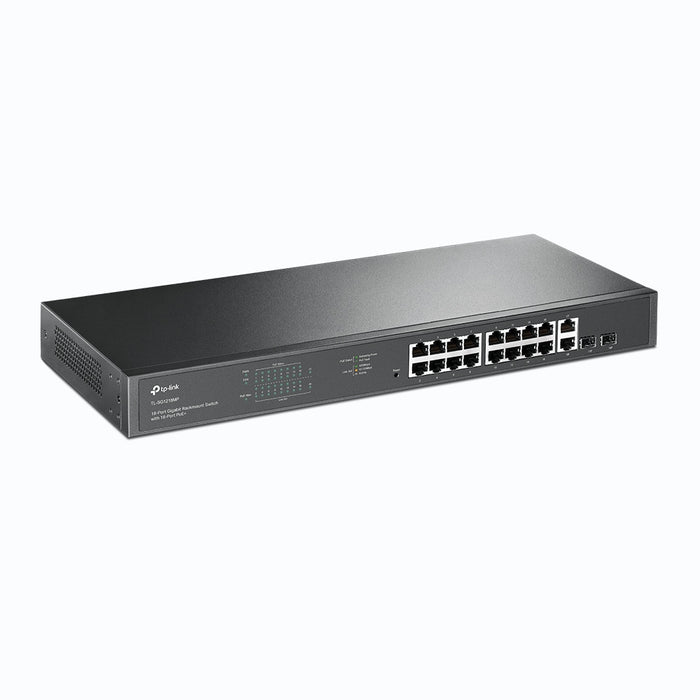 TP-Link 18-Port Gigabit Rackmount Switch with 16 PoE+, Unmanaged, Gigabit Ethernet (10/100/1000), Full duplex, Power over Ethernet (PoE), Rack mounting, 1U