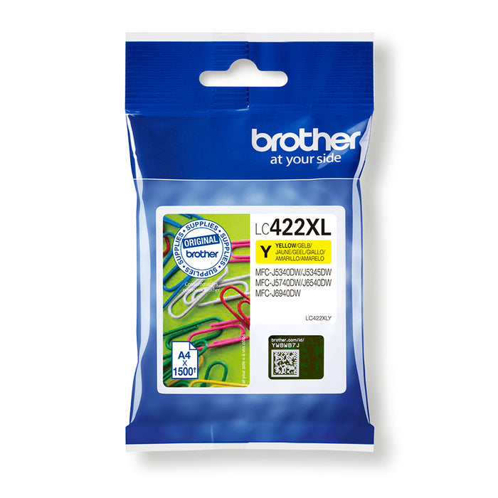 Brother LC-422XLY, Yellow, 1 pc(s), 1500 pages, Single pack