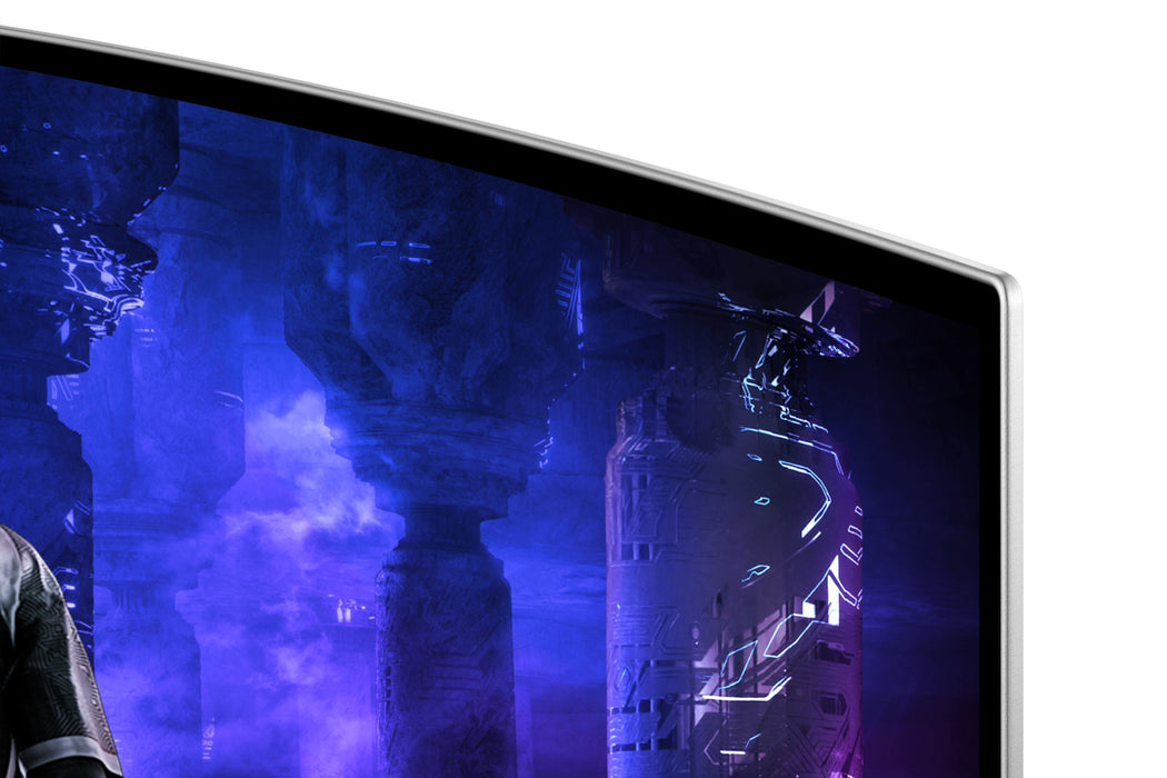 Samsung 49" Odyssey OLED G95SD DQHD, 240Hz Smart Gaming Monitor, 124.5 cm (49"), 5120 x 1440 pixels, Dual QHD, OLED, 0.03 ms, Silver