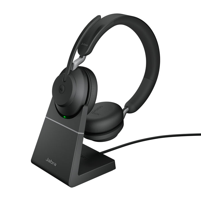 Jabra Evolve2 65 USB-C Black MS Chrg stand Stereo, Wireless, Office/Call center, 20 - 20000 Hz, 176.4 g, Headset, Black