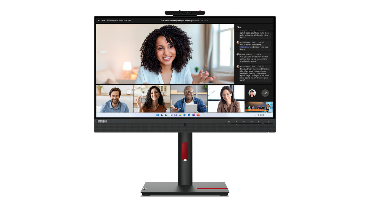 Lenovo ThinkVision T24mv-30 Monitor, 60.5 cm (23.8"), 1920 x 1080 pixels, Full HD, LED, 6 ms, Black