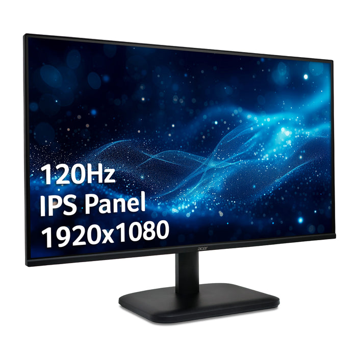 Acer EK1 EK251QG 24.5" - Full HD (1920x1080), IPS, 120Hz 1Ms, ZeroFrame, VGA, HDMI Monitor, 62.2 cm (24.5"), 1920 x 1080 pixels, Full HD, LED, 1 ms, Black