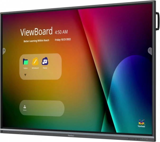 Viewsonic IFP6550-5F, 165.1 cm (65"), 1428.48 x 803.52 mm, 400 cd/m², 1.07 billion colours, 3840 x 2160 pixels, 4K Ultra HD