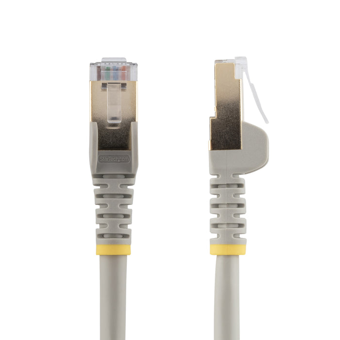 StarTech.com 2m CAT6a Ethernet Cable - 10 Gigabit Shielded Snagless RJ45 100W PoE Patch Cord - 10GbE STP Network Cable w/Strain Relief - Grey Individually Tested/Wiring is UL Certified/TIA, 2 m, Cat6a, U/FTP (STP), RJ-45, RJ-45, Grey