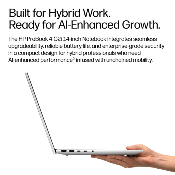 HP ProBook 4 G2i 14 AI PC, Intel Core 7, 1.5 GHz, 35.6 cm (14"), 1920 x 1200 pixels, 16 GB, 512 GB