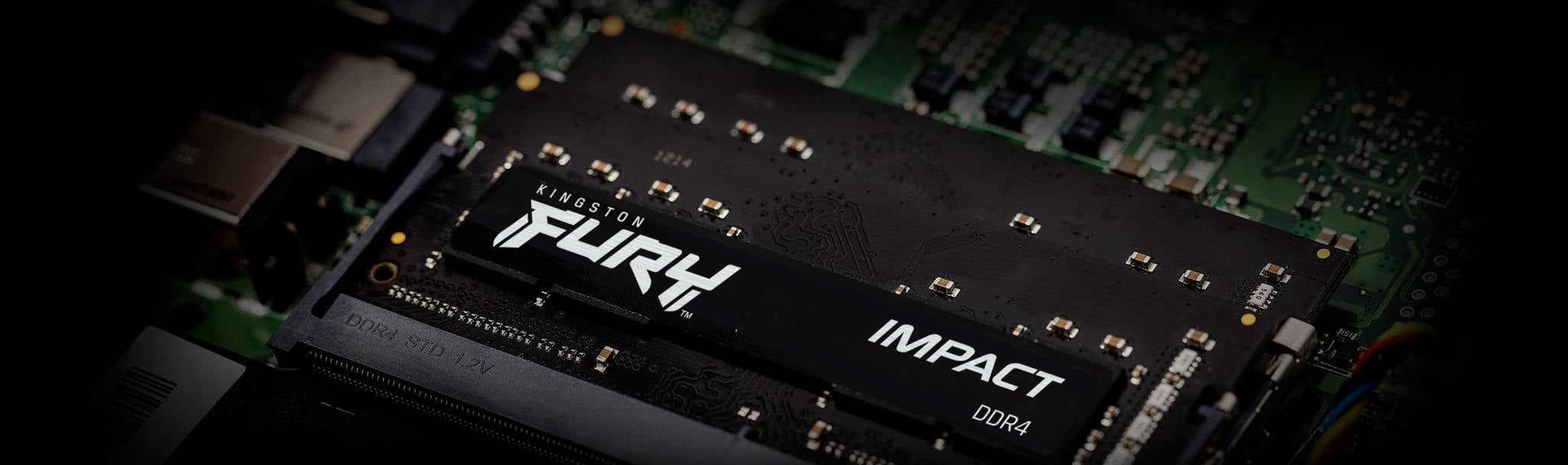 Kingston Technology FURY 8GB 3200MT/s DDR4 CL20 SODIMM Impact, 8 GB, 1 x 8 GB, DDR4, 260-pin SO-DIMM, Black