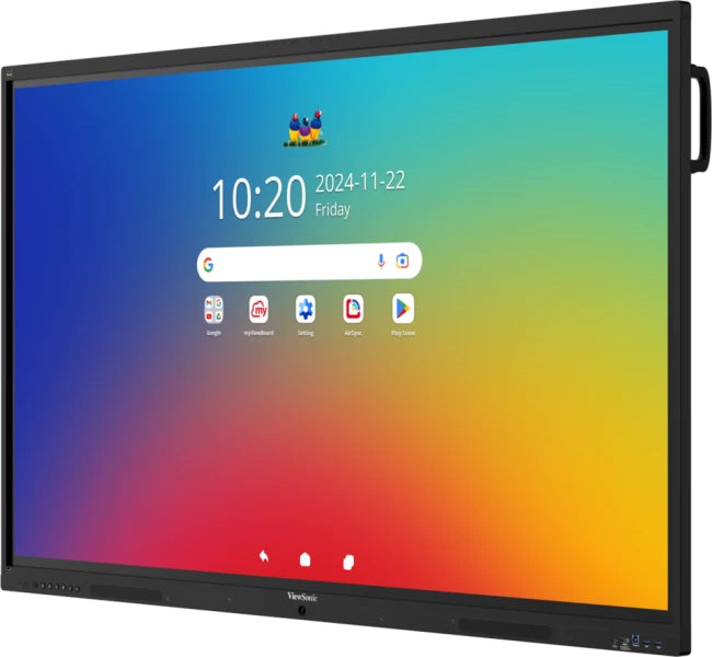 Viewsonic IFP6541-1-1C, 165.1 cm (65"), 1428.48 x 803.52 mm, 450 cd/m², 1.07 billion colours, 3840 x 2160 pixels, 4K Ultra HD