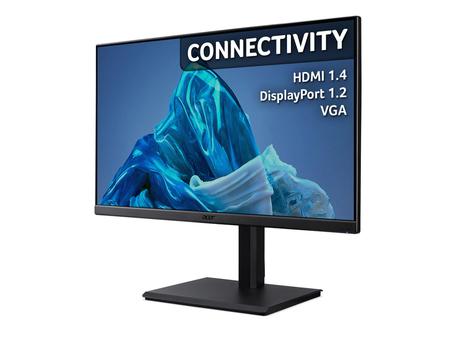 Acer B7 Vero B227QHbmiprxv Monitor, Full HD (1920x1080), 100Hz Refresh rate, 4Ms Response Time, Zero Frame Bezel, HDMI/DP/VGA, 54.6 cm (21.5"), 1920 x 1080 pixels, Full HD, LED, 4 ms, Black