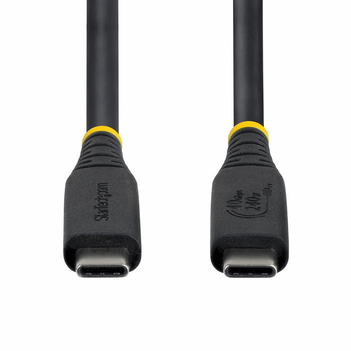 StarTech.com 1m (3ft) USB4 Cable, 40Gbps, USB-IF Certified USB-C Cable, 240W PD, 8K 60Hz/4K 240Hz DP2.1 DP40, TPE Jacket, Thunderbolt 4 Compatible - Black USB-C Cord, 1 m, USB C, USB C, USB4 Gen 3x2, 40 Gbit/s, Black