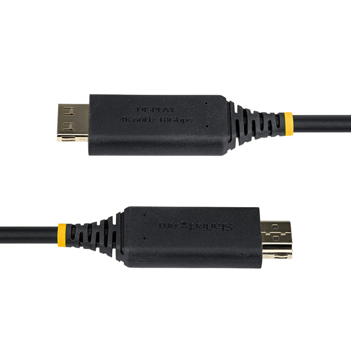 StarTech.com 1m USB-C to HDMI Adapter Cable, Gripping HDMI Connector, 4K 60Hz, Thunderbolt Compatible, HDR, Uni-Directional Cord for MacBook, Dell, HP, Lenovo, 1 m, USB Type-C, HDMI Type A (Standard), Male, Male, Straight