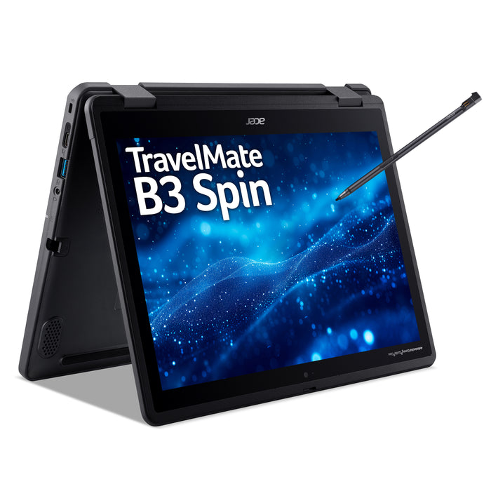 Acer TravelMate Spin B3 TMB312RN-31 N250 8GB/256GB W11P EDU, Intel® N, 1.3 GHz, 31 cm (12.2"), 1920 x 1200 pixels, 8 GB, 256 GB