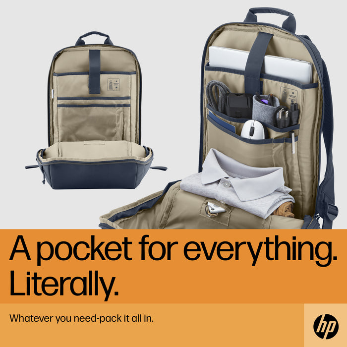 HP Travel 18 Liter 15.6 Blue Night Laptop Backpack, Backpack, 39.6 cm (15.6"), 510 g