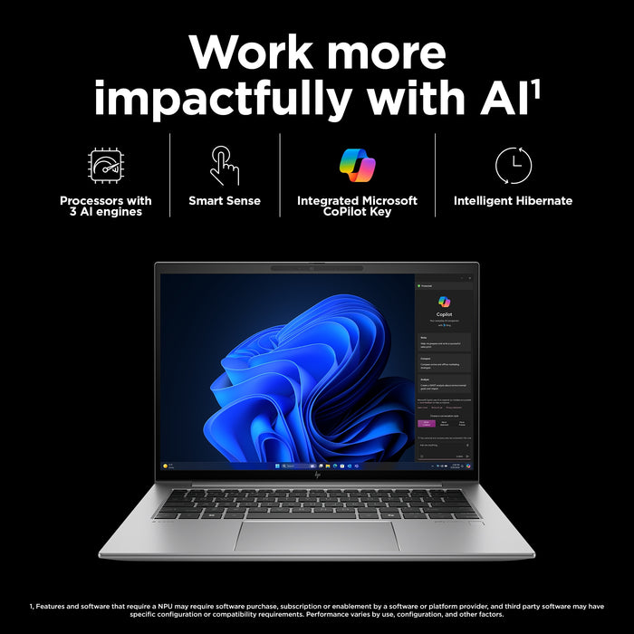 HP ZBook Firefly 14 inch G11 Mobile Workstation PC - Data Science, Intel Core Ultra 7, 35.6 cm (14"), 1920 x 1200 pixels, 32 GB, 1 TB, Windows 11 Pro