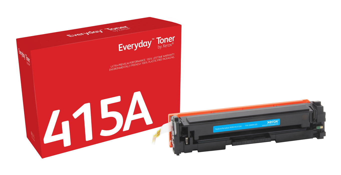 Everyday™ Cyan Toner by compatible with HP 415A (W2031A), Standard capacity, 2100 pages, 2100 pages, Cyan, 1 pc(s)