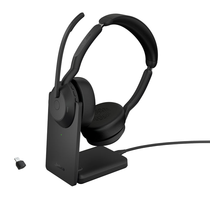 Jabra Evolve2 55 - Link380c UC Stereo (Include Stand), Wireless, Office/Call center, 20 - 20000 Hz, 130 g, Headset