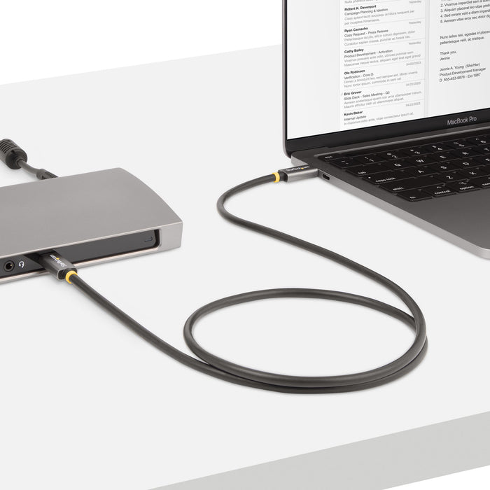 StarTech.com 3ft (1m) USB4 Cable 40Gbps, 100W (5A) Power Delivery, 8K 120Hz / 4K 240Hz DP Alt Mode, USB-IF Certified USB-C Cable - Thunderbolt Compatible, 1 m, USB C, USB C, USB4 Gen 2x2, 40 Gbit/s