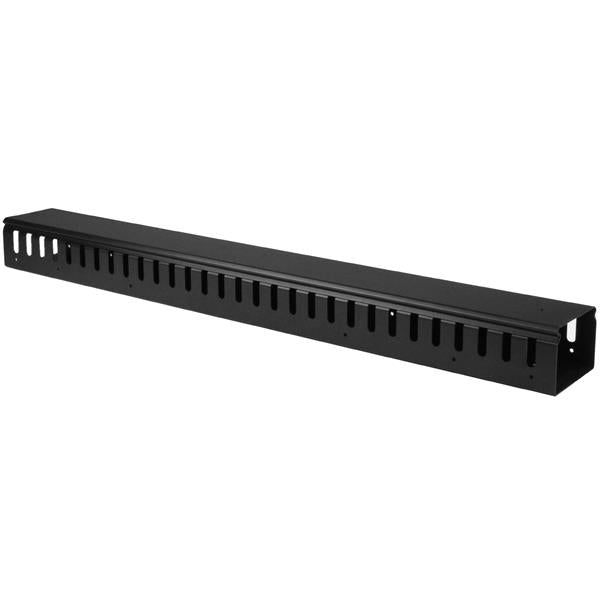 StarTech.com Vertical Cable Organizer with Finger Ducts - 20U - 3 ft., Cable management panel, Plastic, Steel, Black, 1 pc(s), 2.3 kg