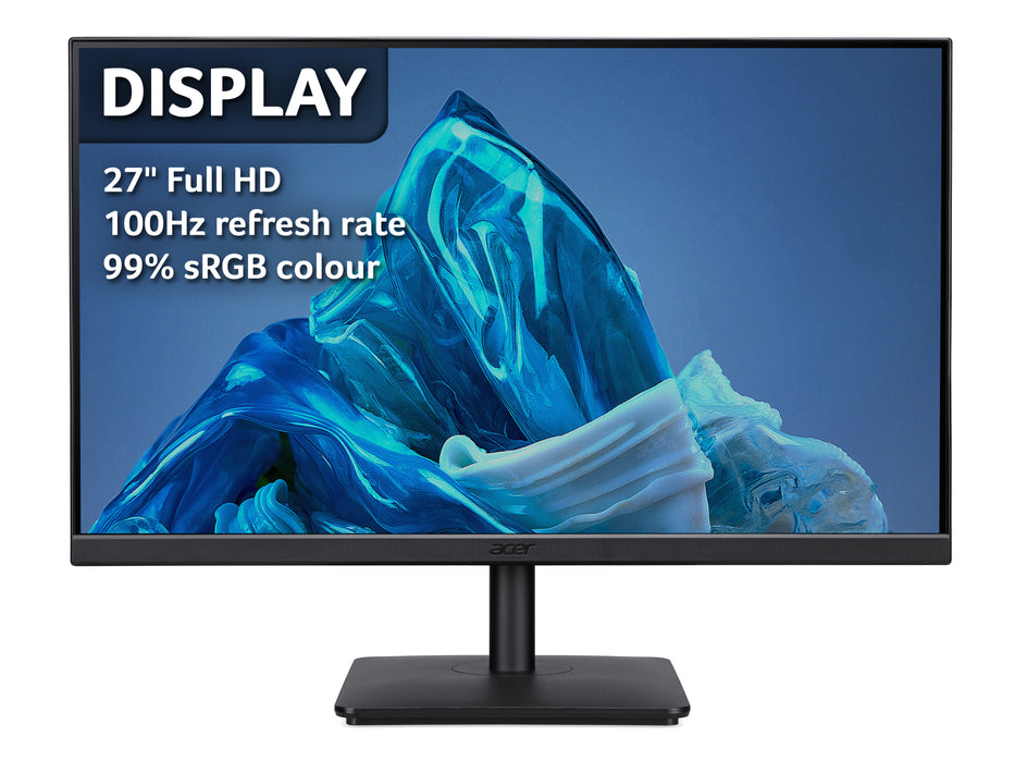 Acer V7 V277 E, 68.6 cm (27"), 1920 x 1080 pixels, Full HD, LED, 4 ms, Black