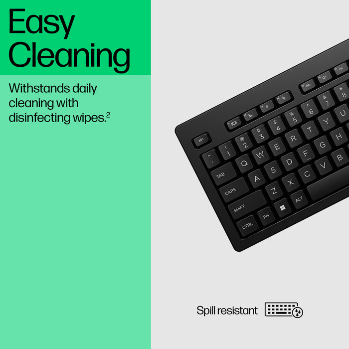 HP 125 Wired Keyboard, Black