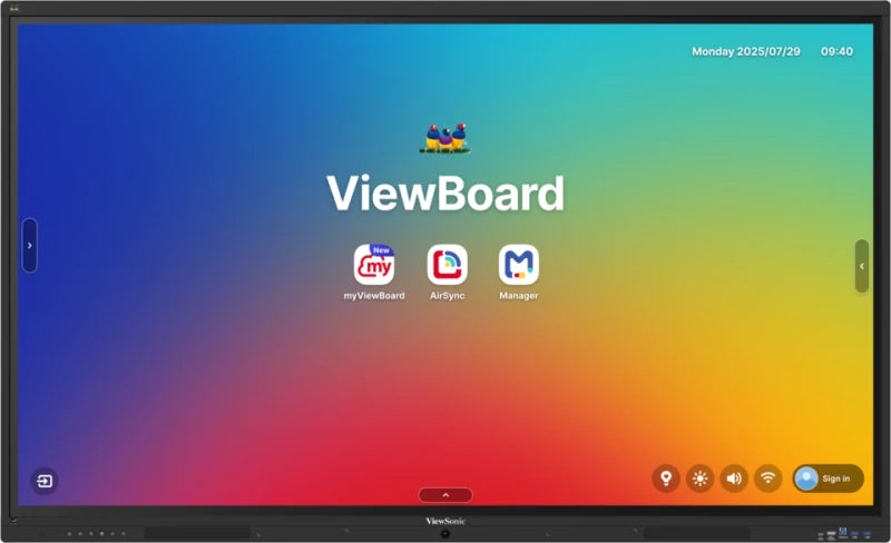 Viewsonic IFP6541-1-1C, 165.1 cm (65"), 1428.48 x 803.52 mm, 450 cd/m², 1.07 billion colours, 3840 x 2160 pixels, 4K Ultra HD