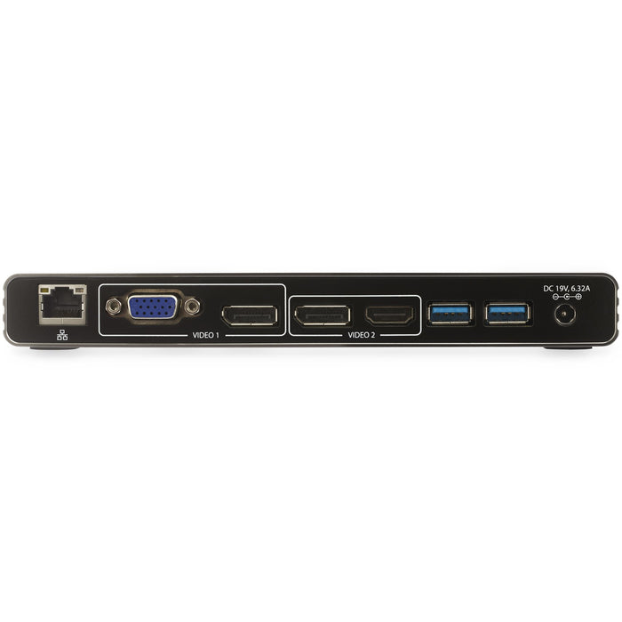StarTech.com Thunderbolt 3 Dock - Dual 4K 60Hz Monitor TB3 Laptop Docking Station with DisplayPort, HDMI & 1080p VGA - 85W Power Delivery & Charging - 2x USB-A, Ethernet - Mac & Windows (TB3DK2DHVUE)