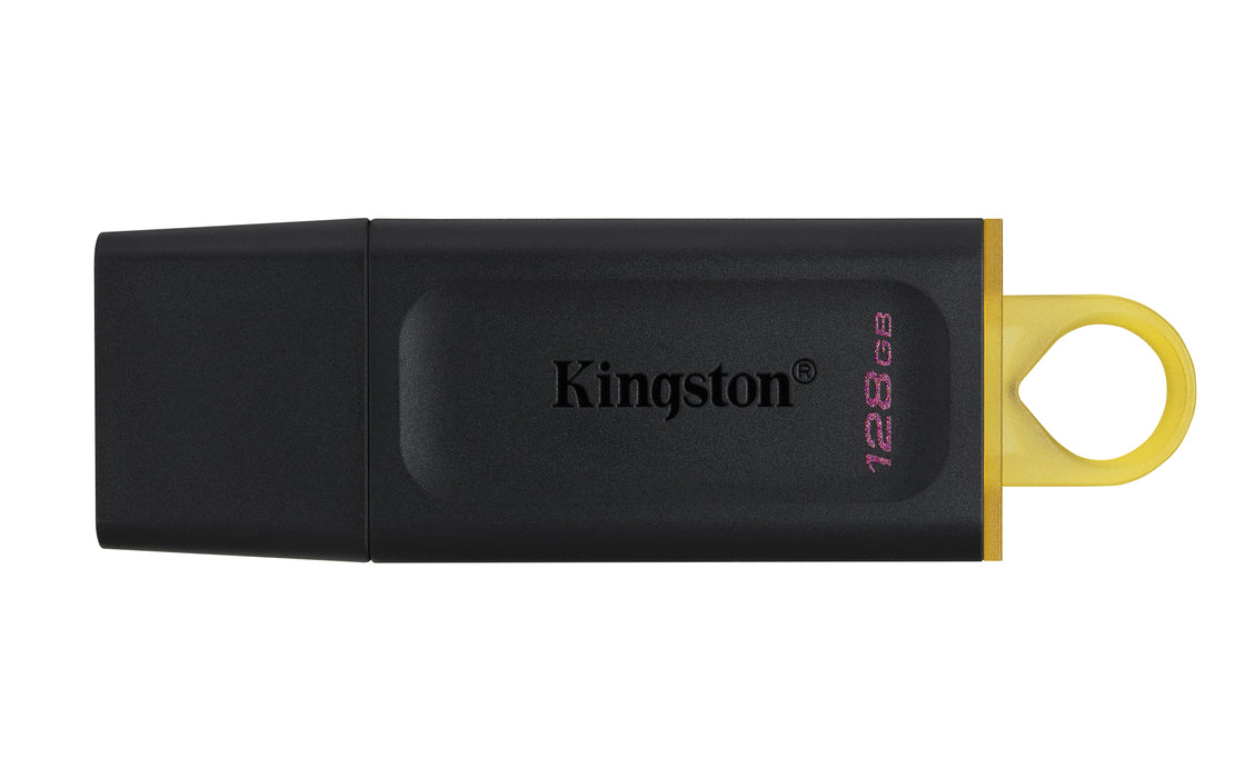 Kingston Technology DataTraveler Exodia - USB 3.2 Flash Drive, 128 GB, USB Type-A, 3.2 Gen 1 (3.1 Gen 1), Cap, 11 g, Black, Yellow