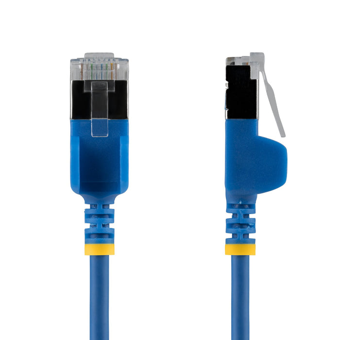 StarTech.com 4m Blue Ultra Slim Cat6A Ethernet Cable, Snagless, FTP, Pure Bare Copper Wire, 34AWG Slim RJ45 Network Patch Cord, Individually Tested, 4 m, Cat6a, U/FTP (STP), RJ-45, RJ-45, Blue