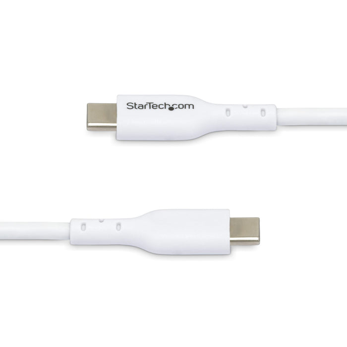 StarTech.com 3ft (1m) USB-C Charging Cable, Charge & Sync, 60W (3A) PD, USB 2.0 Laptop Charger Cable - White USB C Charging Cord, 1 m, USB C, USB C, USB 2.0, 0.48 Gbit/s, White