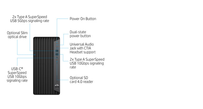 HP EliteDesk 800 G6, 2.9 GHz, Intel® Core™ i7, i7-10700, 16 GB, 512 GB, Windows 10 Pro