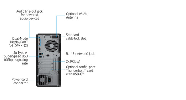 HP EliteDesk 800 G6, 3.1 GHz, Intel® Core™ i5, i5-10500, 8 GB, 256 GB, Windows 10 Pro