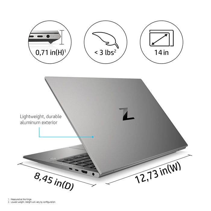 HP ZBook Firefly 14 G8, Intel® Core™ i7, 2.8 GHz, 35.6 cm (14"), 1920 x 1080 pixels, 32 GB, 1 TB