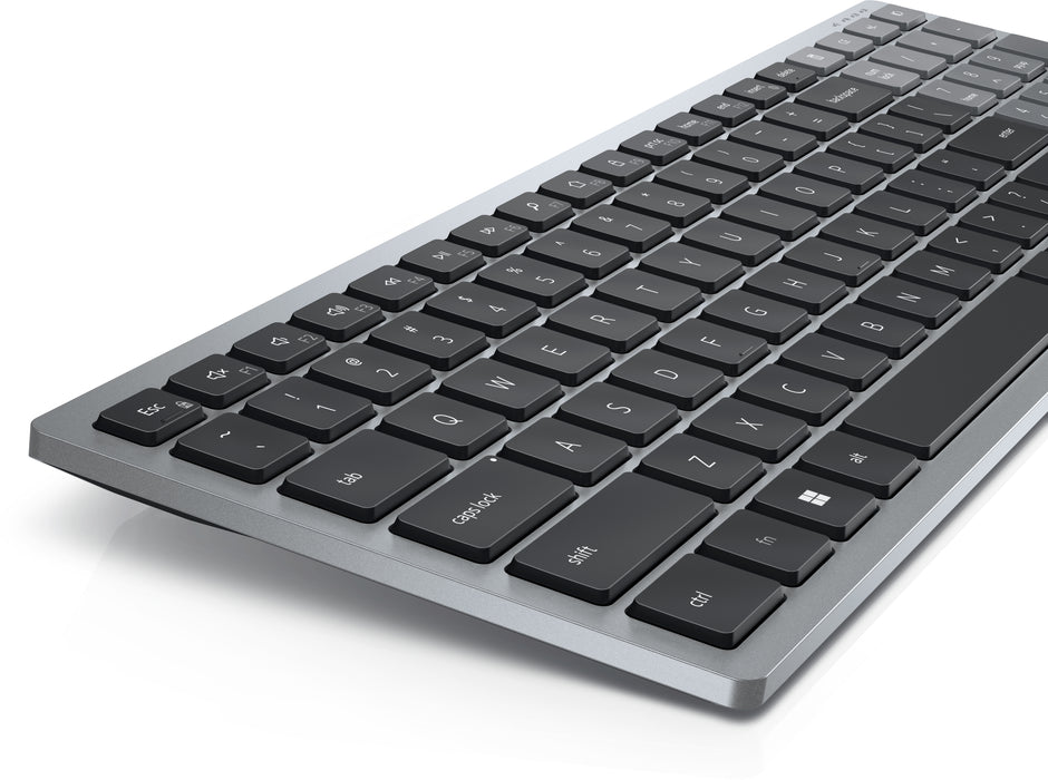 DELL Pro Plus Compact Keyboard - KB740 - UK (QWERTY), Full-size (100%), Wireless, RF Wireless + Bluetooth, Scissor key switch, QWERTY, Grey, Black
