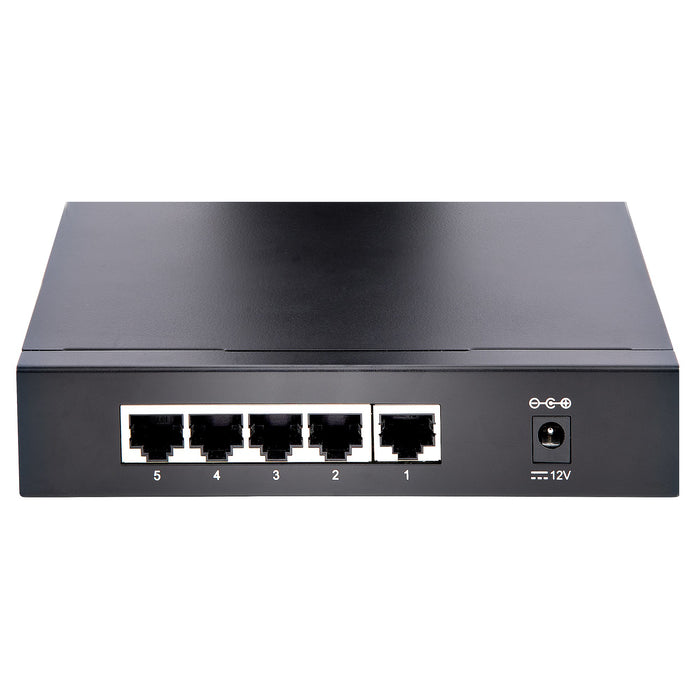 StarTech.com Unmanaged 2.5G Switch - 5 Port Gigabit Switch - 2.5GBASE-T Unmanaged Ethernet Switch - Ethernet Splitter - Din Rail or Wall Mount - Multi-Gigabit - Auto-MDIX - 9K Jumbo, Unmanaged, 2.5G Ethernet (100/1000/2500), Full duplex, Wall mountable