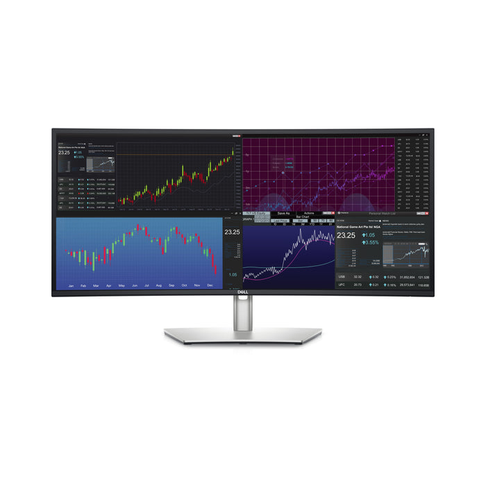 DELL UltraSharp U3423WE, 86.7 cm (34.1"), 3440 x 1440 pixels, UltraWide Quad HD, LCD, 8 ms, Silver