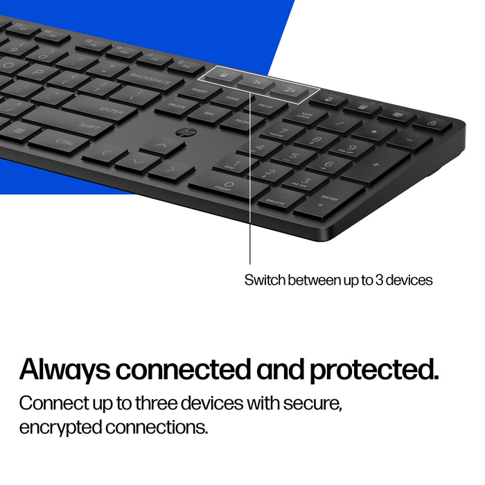 HP 495K Multi-Device Dual-Mode Keyboard, Black
