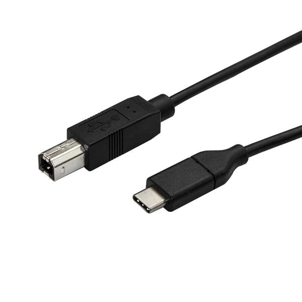 StarTech.com 10ft (3m) USB-B to USB-C Cable, Data Cord, USB 2.0, USB-C Data Transfer Cable, 3 m, USB C, USB B, USB 2.0, Male/Male, Black