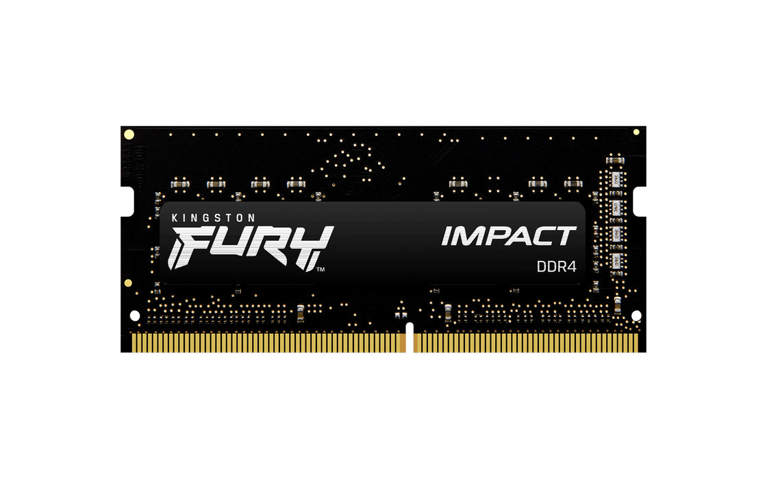 Kingston Technology FURY 16GB 3200MT/s DDR4 CL20 SODIMM Impact, 16 GB, 1 x 16 GB, DDR4, 260-pin SO-DIMM