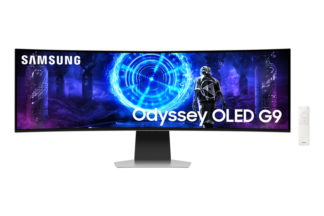 Samsung 49" Odyssey OLED G95SD DQHD, 240Hz Smart Gaming Monitor, 124.5 cm (49"), 5120 x 1440 pixels, Dual QHD, OLED, 0.03 ms, Silver