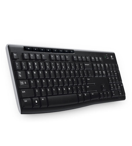 Logitech Wireless Keyboard K270, Full-size (100%), Wireless, RF Wireless, AZERTY, Black