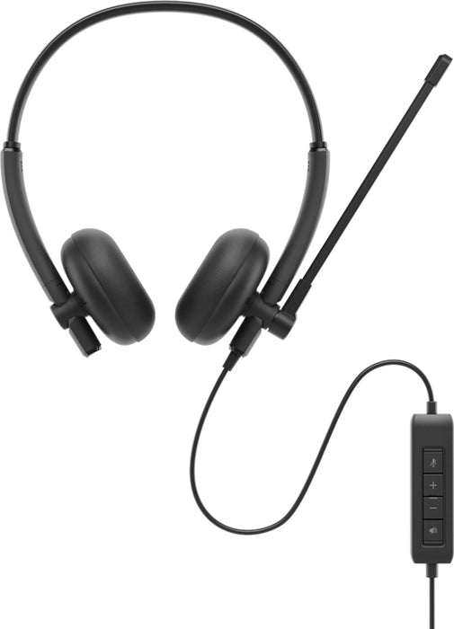 DELL WH125, Wired, Office/Call center, 20 - 20000 Hz, 125 g, Headset, Black