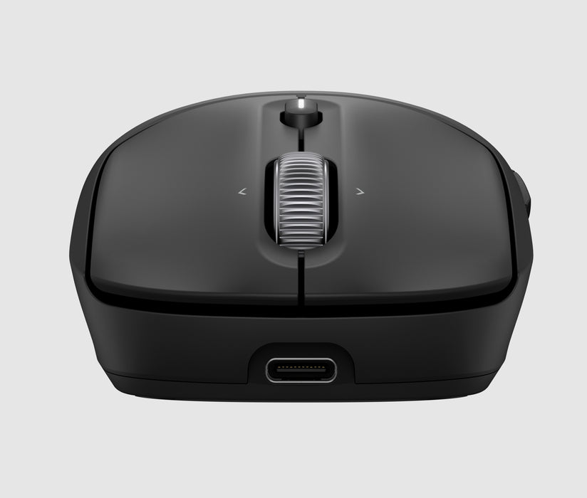 HP 700 Rechargeable Wireless Mouse, Ambidextrous, RF Wireless + Bluetooth, 6000 DPI, Black