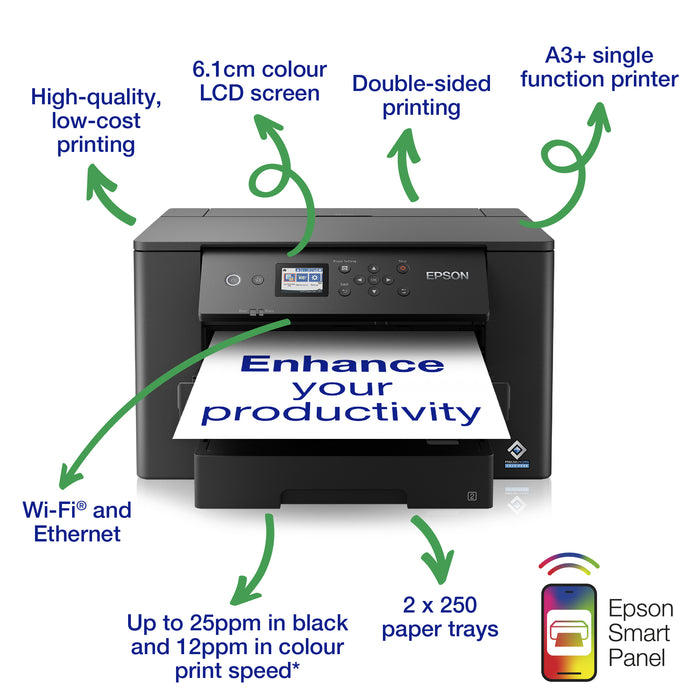 Epson WorkForce WF-7310DTW, Colour, 4800 x 2400 DPI, 4, A3+, 32 ppm, Duplex printing